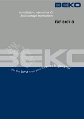 Beko FXF 6107 B Installation Instructions Manual
