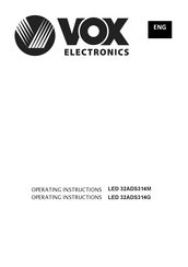 VOX electronics LED 32ADS314M Operating Instructions Manual