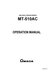 Amada MT-510AC Operation Manual