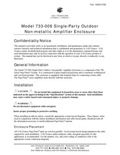 Hubbell GAI-TRONICS 733-006 Manual