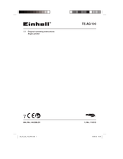 EINHELL TE-AG 100 Operating Instructions Manual