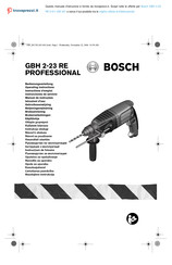 Bosch GBH 2-23 RE Professional Operating Instructions Manual