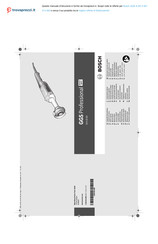 Bosch Professional GGS 8 S Original Instructions Manual