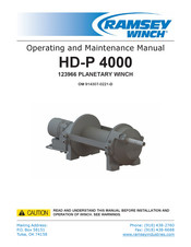 Ramsey Winch HD-P 4000 Operating And Maintenance Manual