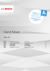 Bosch CleverMixx MFQ2420BGB Instruction Manual