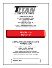Titan 124 Installation, Maintenance, And Parts Manual