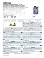 Siemens 3VA51 1MU Series Operating Instructions Manual