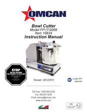Omcan 10834 Instruction Manual