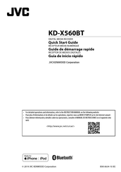 JVC KD-X560BT Quick Start Manual