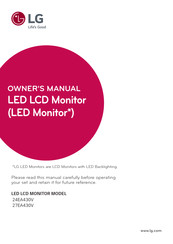 LG 24EA430V Owner's Manual