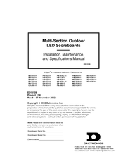Daktronics MS-2009-11 Installation, Maintenance, And Specifications Manual