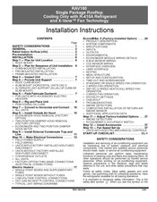 Carrier RAV180 Installation Instructions Manual