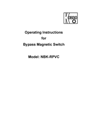 Kobold NBK-RPVC Operating Instructions Manual