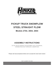 Hiniker 9595 Assembly Instructions Manual