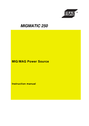 ESAB MIGMATIC 250 Instruction Manual