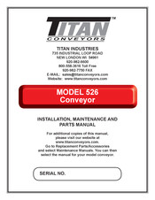 Titan 526 Installation, Maintenance, And Parts Manual