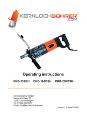 Kernlochbohrer DKB-200/3SH Operating Instructions Manual