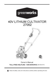 GreenWorks 27062A Owner's Manual