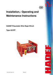 HADEF 42/87P Installation, Operating,  & Maintenance Instructions