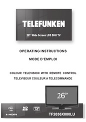 Telefunken TF2636X880LU Operating Instructions Manual