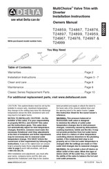 Delta MultiChoice T24976-BLLHP Owner's Manual
