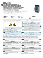 Siemens 3VA911 0SG10 Series Operating Instructions Manual