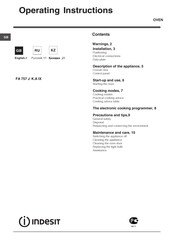 Indesit FA 757 J K.A IX Operating Instructions Manual