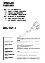 Dolmar PB-252.4 Instruction Manual