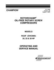 Champion ROTORCHAMP EWC99D Operating And Service Manual