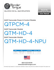 Blonder tongue QTM-HD-4-NPU Manual