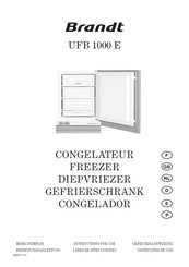 Brandt UFB 1000 E Instructions For Use Manual