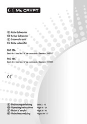 MC Crypt 1047017 Operating Instructions Manual