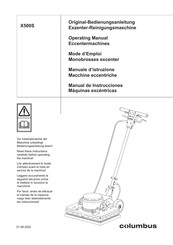 Columbus X500S Operating Instructions Manual
