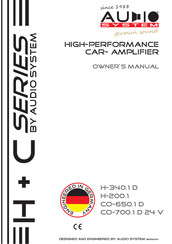 Audio System H-200.1 Owner's Manual