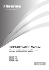 Hisense RS818N4TIF User's Operation Manual