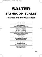 Salter SL2551-1 Instructions And Guarantee