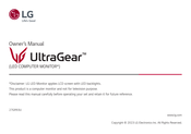 LG UltraGear 27GR93U Owner's Manual