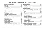 Cadillac XLR-V 2006 Owner's Manual