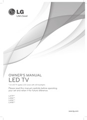 LG 47LA79 Series Owner's Manual