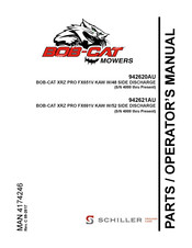 Schiller BOB-CAT XRZ PRO FX651V KAW Parts & Operators Manual