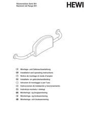 Hewi 801.51B920R 95 Installation And Operating Instructions Manual