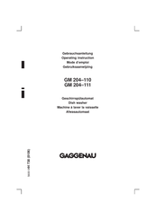 Gaggenau GM 204-111 Operating Instructions Manual