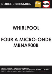 Whirlpool MBNA900B Quick Manual