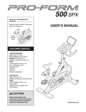 Proform 500 spx exercise best sale bike manual