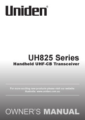 Uniden UH825 Series Owner's Manual