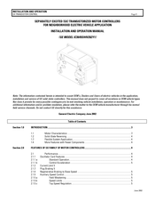 GE IC3645SH4V262Y1 Installation And Operation Manual