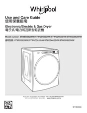 Whirlpool 8TWGD8620HW Use And Care Manual