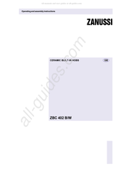 Zanussi ZBC 402 W Operating And Assembly Instruction Manual