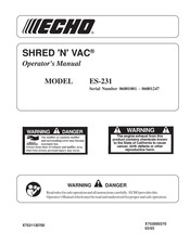 Echo SHRED N VAC ES-231 Operator's Manual
