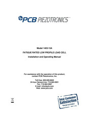 PCB Piezotronics 1403-15A Installation And Operating Manual